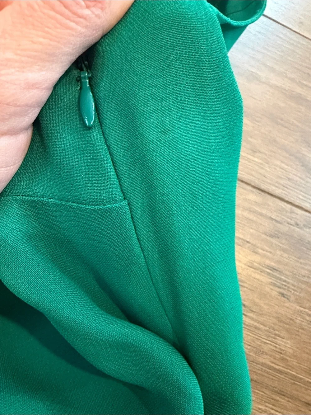 J. Crew Emerald Green Sleeveless V-Neck Dress Size 8 - C47-024 - Picture 4 of 13
